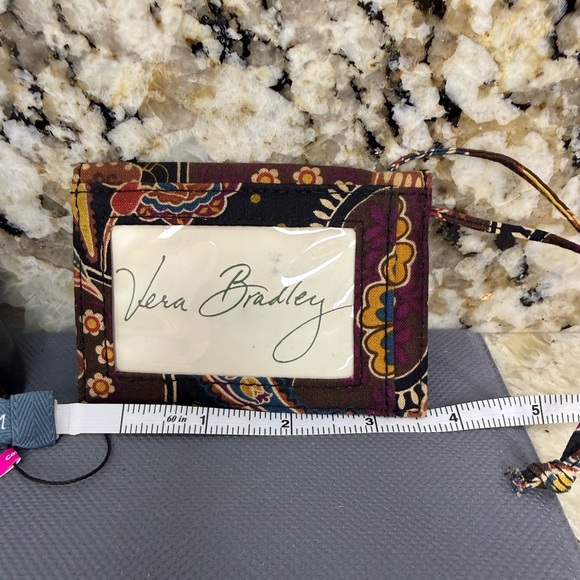 EUC! Vera Bradley Paisley Mini Multicolor Floral Wallet Keychain - Picture 3 of 10